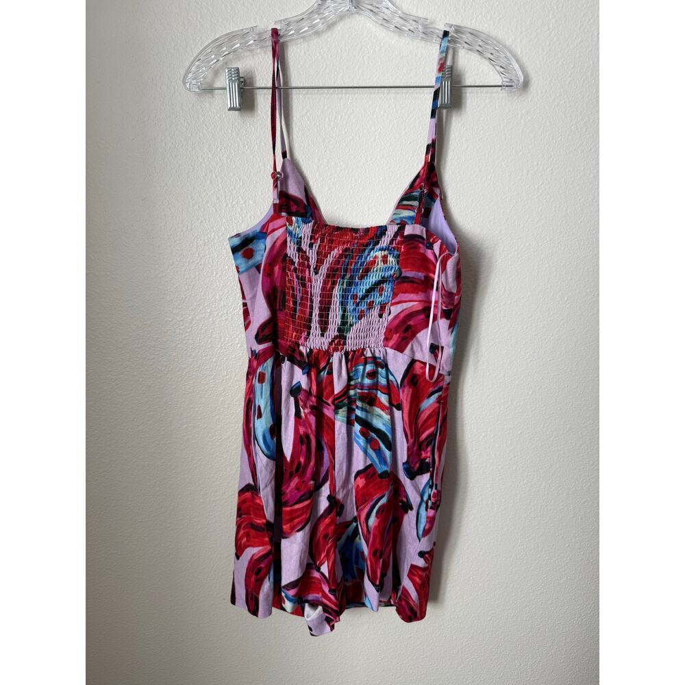 House of Harlow 1960 Banana Print Linen Romper Size XS - Picture 2 of 7